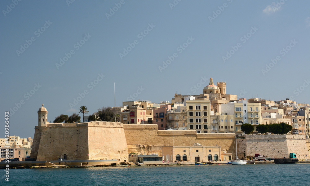 View of Senglea from The Grand Harbour. Malta