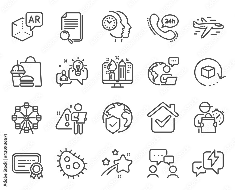 Technology icons set. Included icon as Lightning bolt, Creative design, Idea signs. Vector Technology icons set. Included icon as Lightning bolt, Creative design, Idea signs. Vector