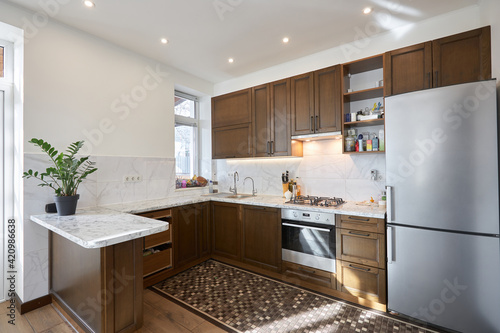 Modern scandinavian kitchen in home interior house design