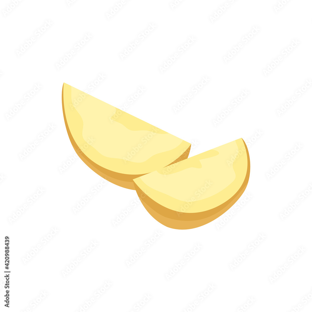 Fototapeta premium Potato Segment Pieces Composition