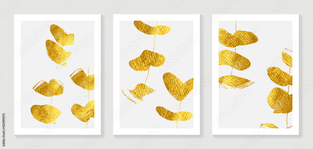 orchid Line art background vector set. Floral Wall art design with golden texture. orchid Line art background vector set. Floral Wall art design with golden texture.