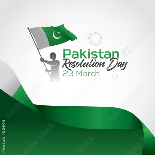 Pakistan national day, 23rd of March resolution day vector illustration