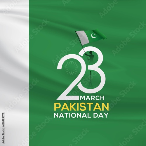 Pakistan national day, 23rd of March resolution day vector illustration