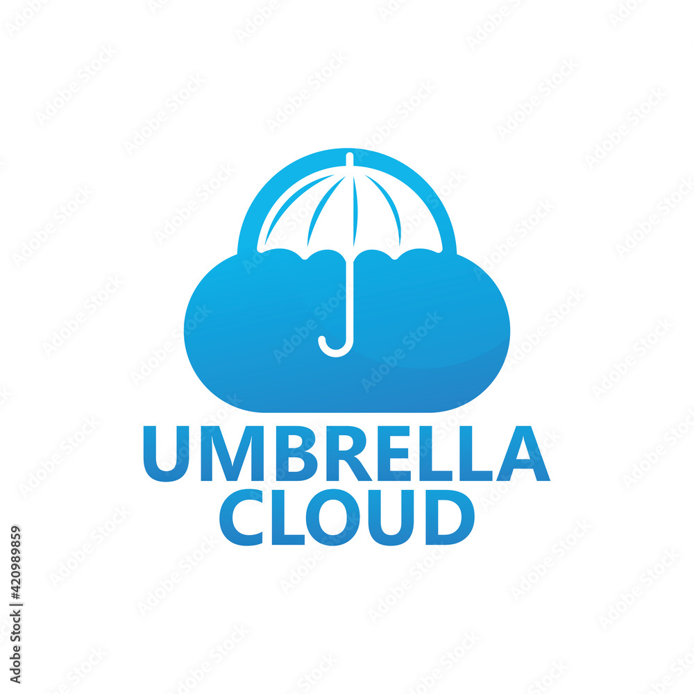 Umbrella cloud logo template design Umbrella cloud logo template design