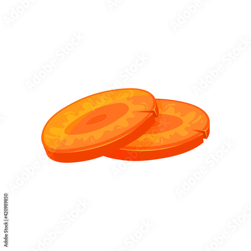 Carrot Slices Flat Composition