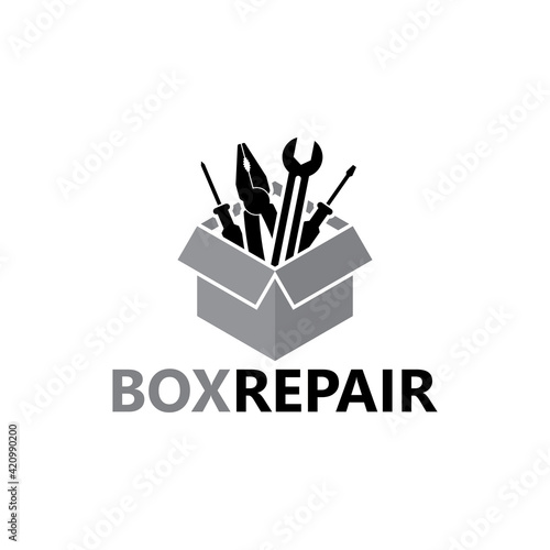 Box repair logo template design