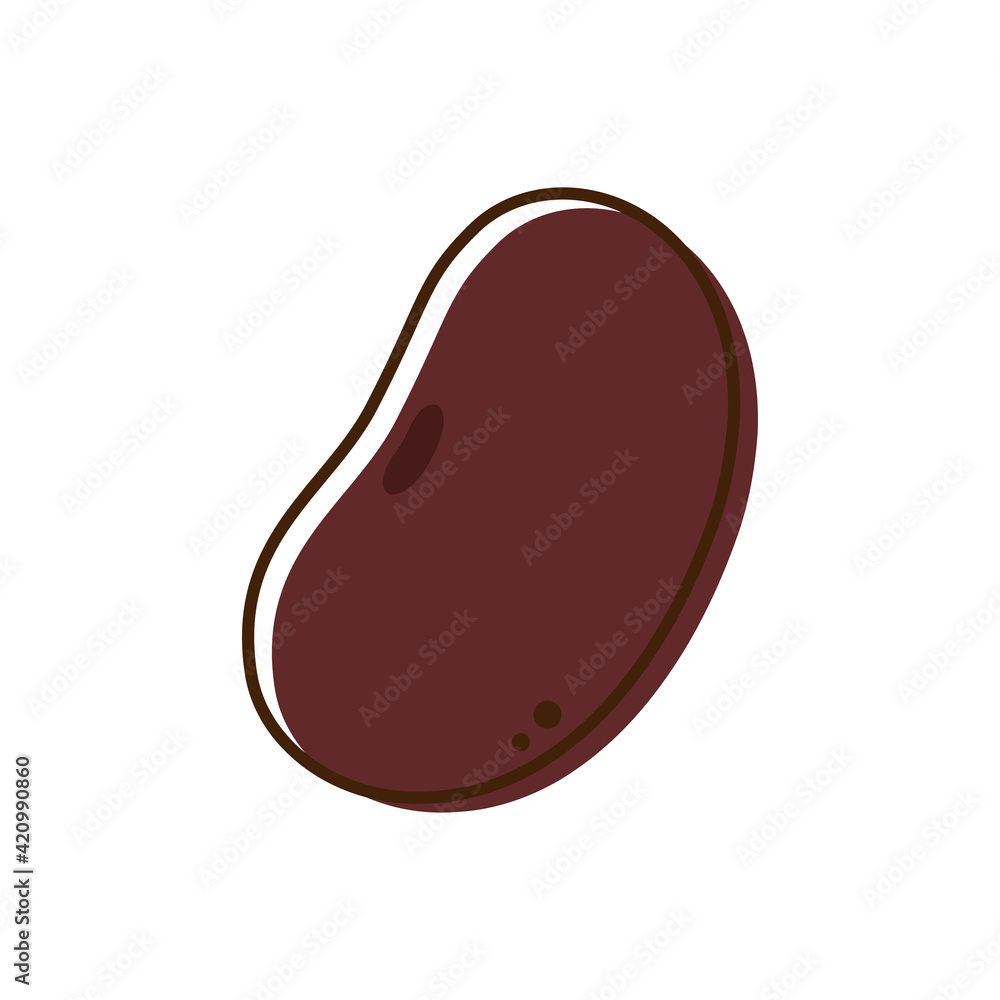 kidney bean on white background. kidney bean logo design. kidney bean on white background. kidney bean logo design.