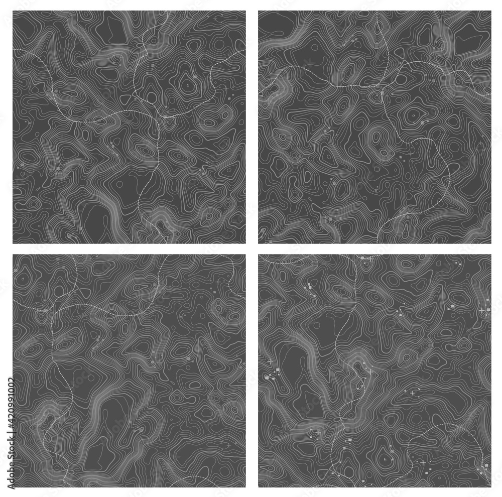 Abstract Paper Cut Shapes Topographic Pattern Texture Map On Land abstract-paper-cut-shapes-topographic-pattern-texture-map-on-land