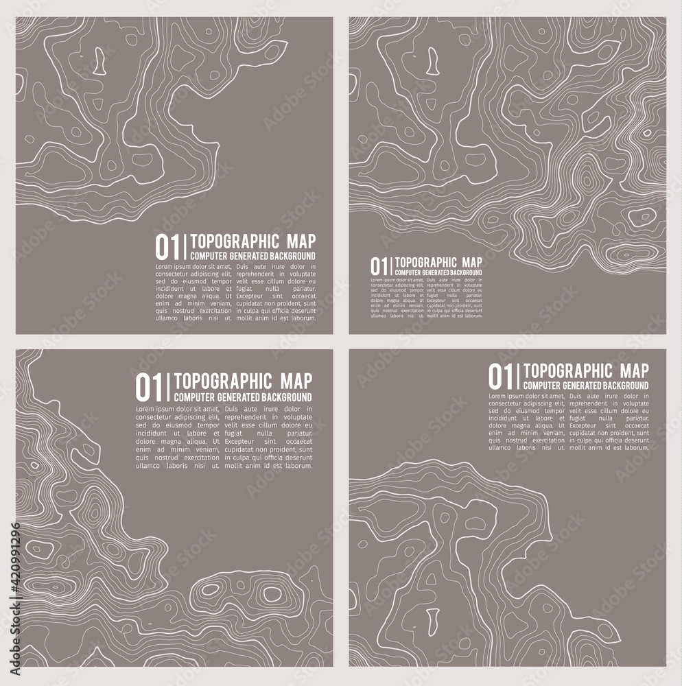 Geographic mountain topography vector illustration. Topographic pattern ...