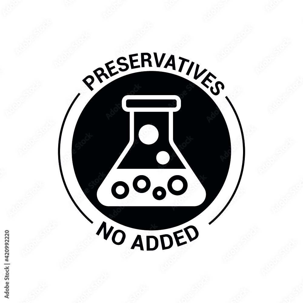Vector image. Food icon with no added preservatives. Vector image. Food icon with no added preservatives.