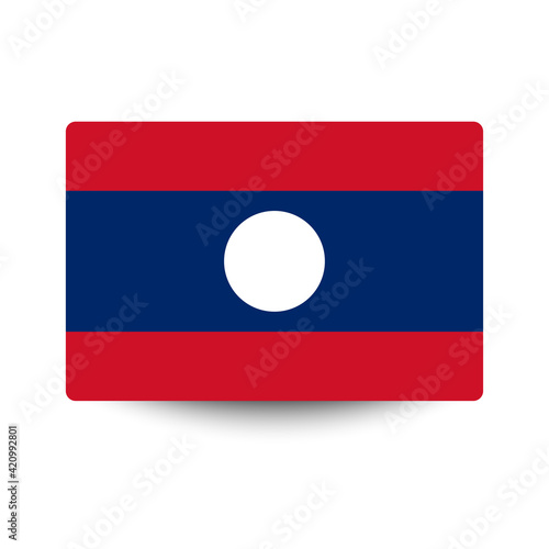 Flag of Laos vector. Flag of Laos symbol vector. Flag of Laos on white background. Free Download Flag of Laos vector. Flag of Laos symbol vector. Flag of Laos on white background. - GFXLoad