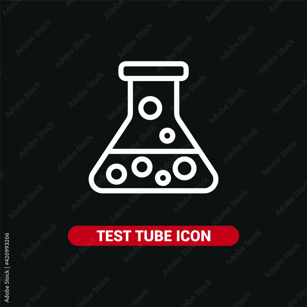 Vector image. Icon of a test tube. Vector image. Icon of a test tube.