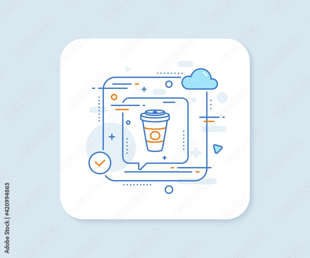 Takeaway Coffee or Tea line icon. Hot drink. Vector Takeaway Coffee or Tea line icon. Hot drink. Vector