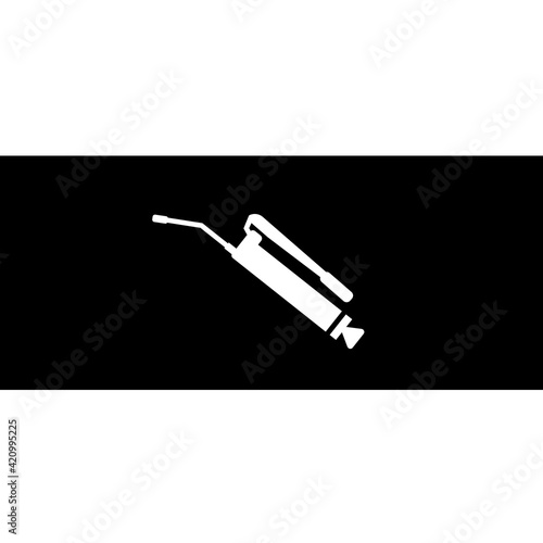 Grease gun glyph icon vector