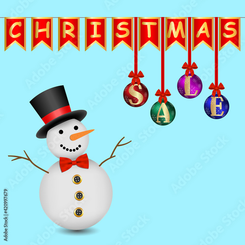 Christmas sale. Vector.