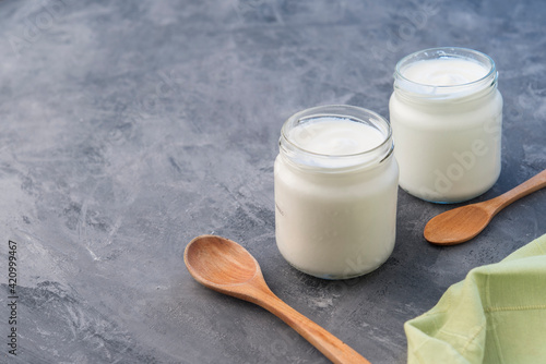 Natural Yogurt with granadine (healthy breakfast)