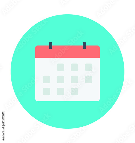 Calendar Colored Vector Icon