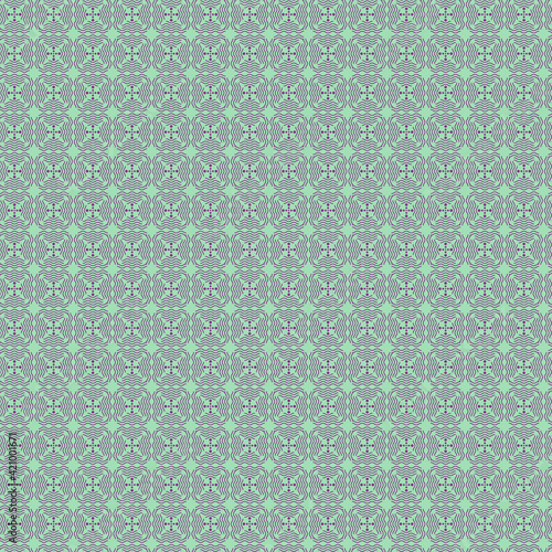 Abstract waves curls seamless pattern green purple wallpaper vector illustration sketch 