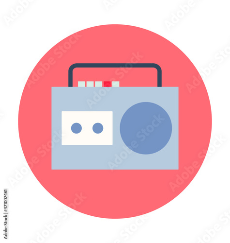 Boombox Colored Vector Icon