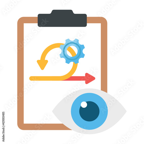 agile visual management Concept Vector Color Icon Design, Software and web development symbol on white background, Computer Programming and Coding stock illustration