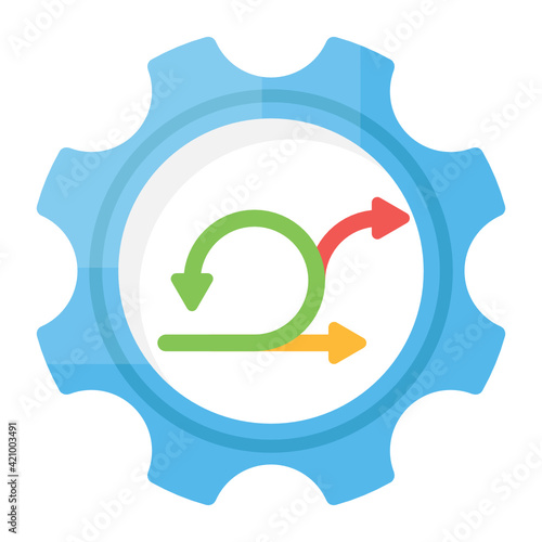 Agile facilitation Concept, Sprint Process Vector Color Icon Design, Software and web development symbol on white background, Computer Programming and Coding stock illustration