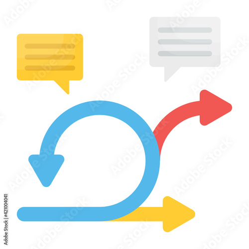 Sprint Comments Feedback Concept, Agile Methodologies  Vector Color Icon Design, Software and web development symbol on white background, Computer Programming and Coding stock illustration