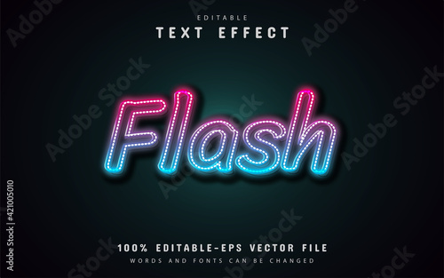 Flash neon text effects