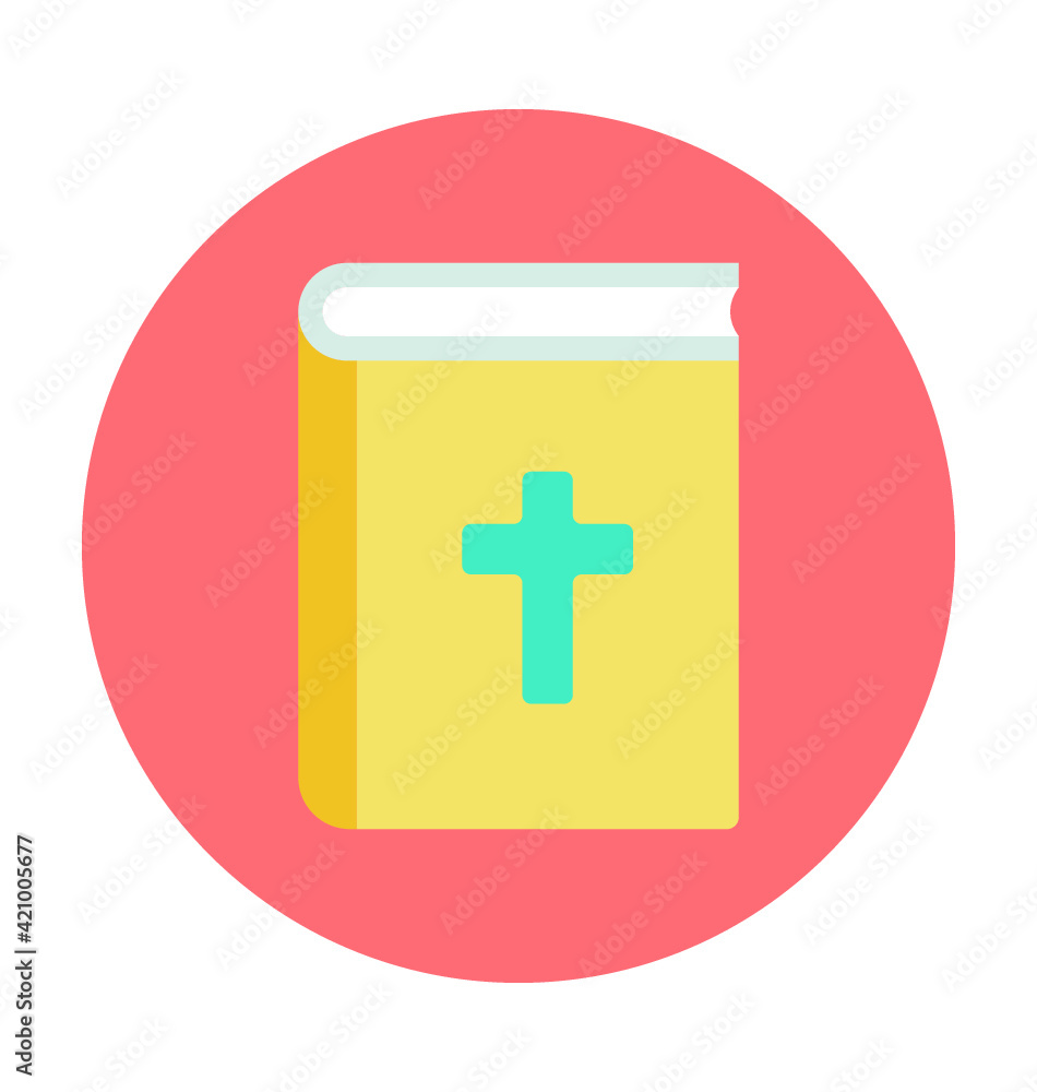 Fototapeta premium Bible Colored Vector Icon