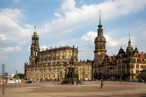 Stadtansicht auf das historische Dresden in Sachsen 