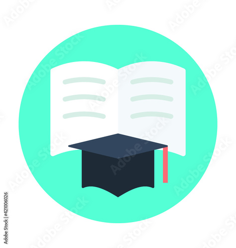 Mortarboard Colored Vector Icon