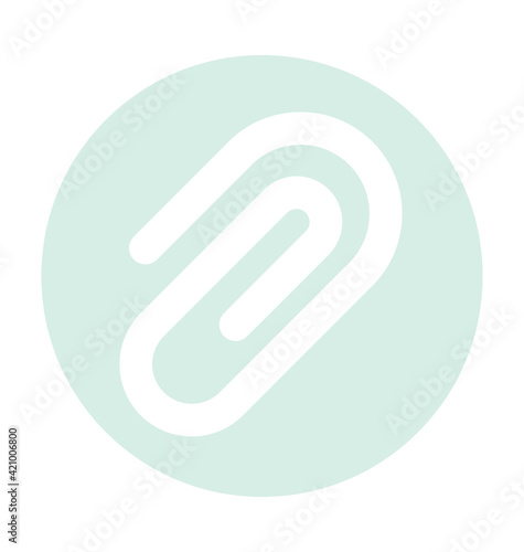 Paperclip Colored Vector Icon