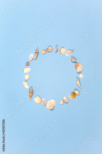 Ring made of shells and sea stones
