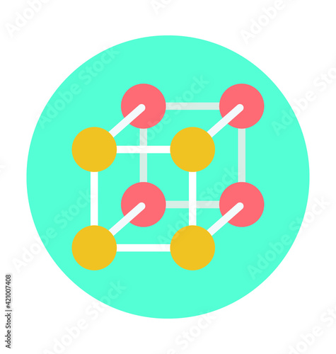 Molecule Colored Vector Icon