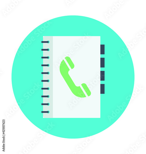 Telephone Book Colored Vector Icon