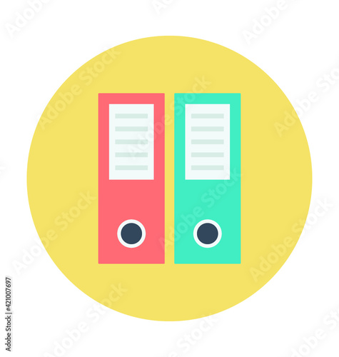Arch Files Colored Vector Icon