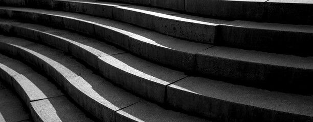 Abstract architecture design of cement stairway