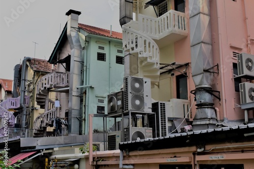 back alley of old house Singapore