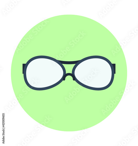 Eyeglasses Colored Vector Icon 