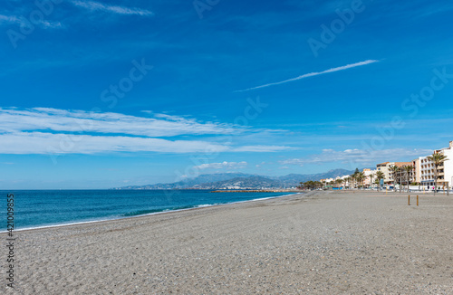 View of beach at Torrenueva , Province of Granada, Andalusia, Spain photo