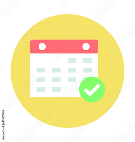 Calendar Colored Vector Icon 