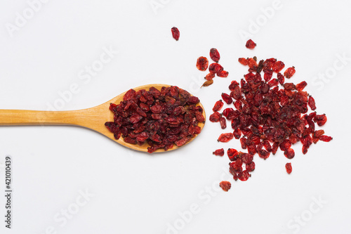 Red dried barberry photo