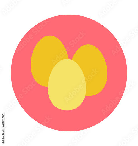 Eggs Tray Colored Vector Icon