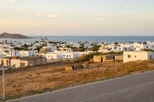 Panorama of beautiful Naoussa town on Paros island. Cyclades. Greece, Europe © vivoo