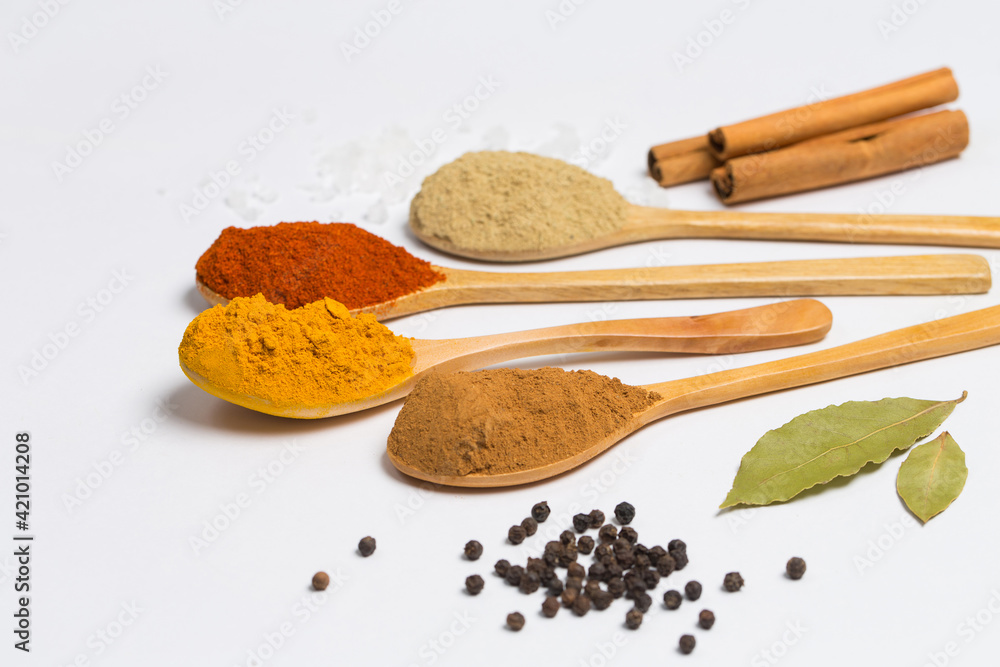 Many various spices on a table Many various spices on a table