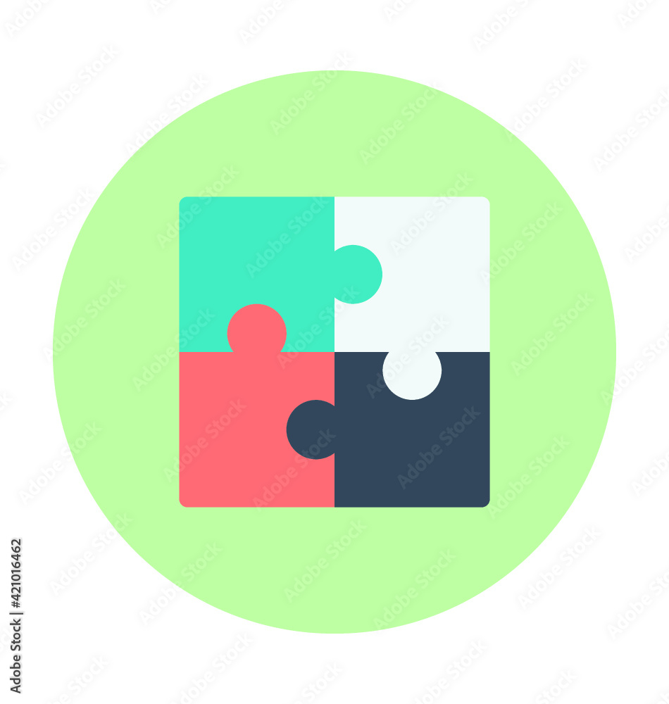 Jigsaw Colored Vector Icon