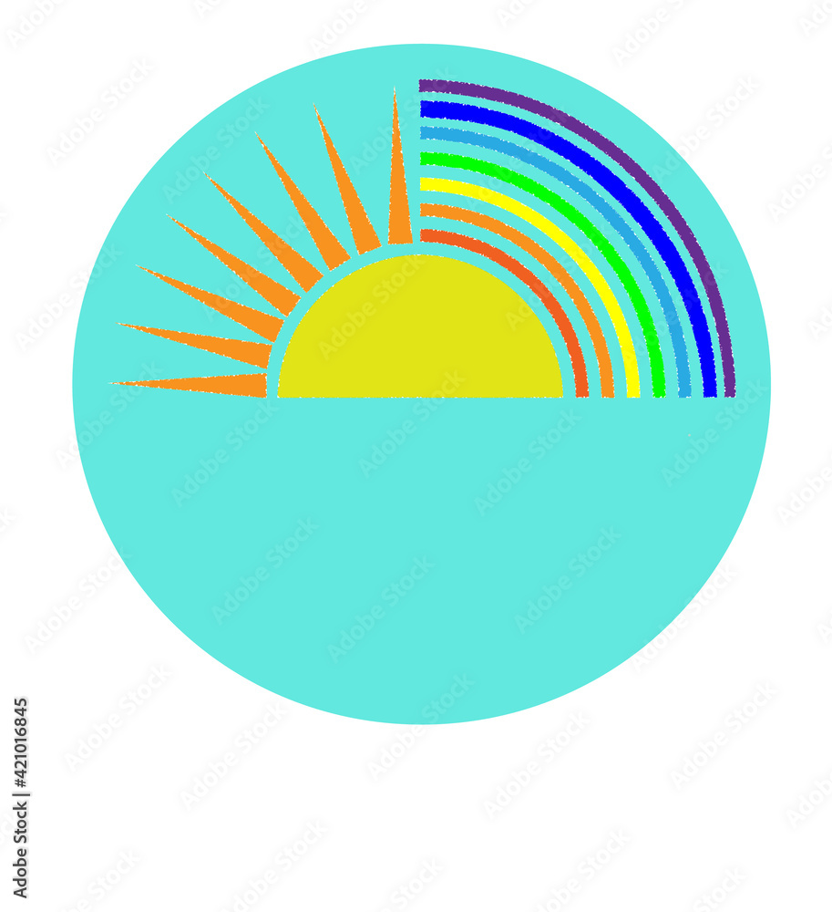 Vector rainbow and sun LGBT Vector rainbow and sun LGBT