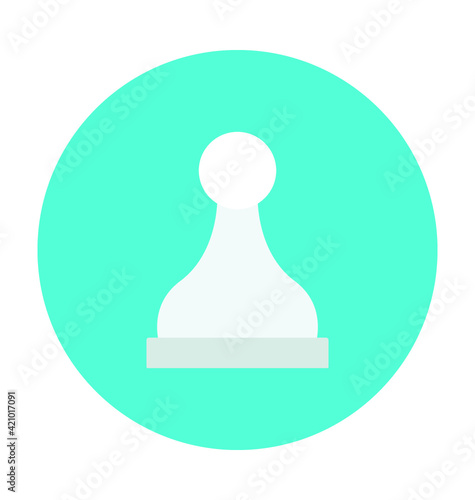 Chess Pawn Colored Vector Icon