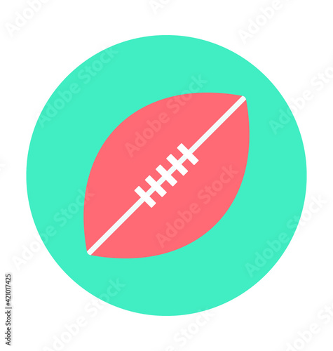 Rugby Colored Vector Icon