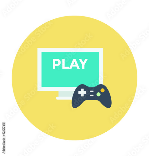 Video Game Colored Vector Icon