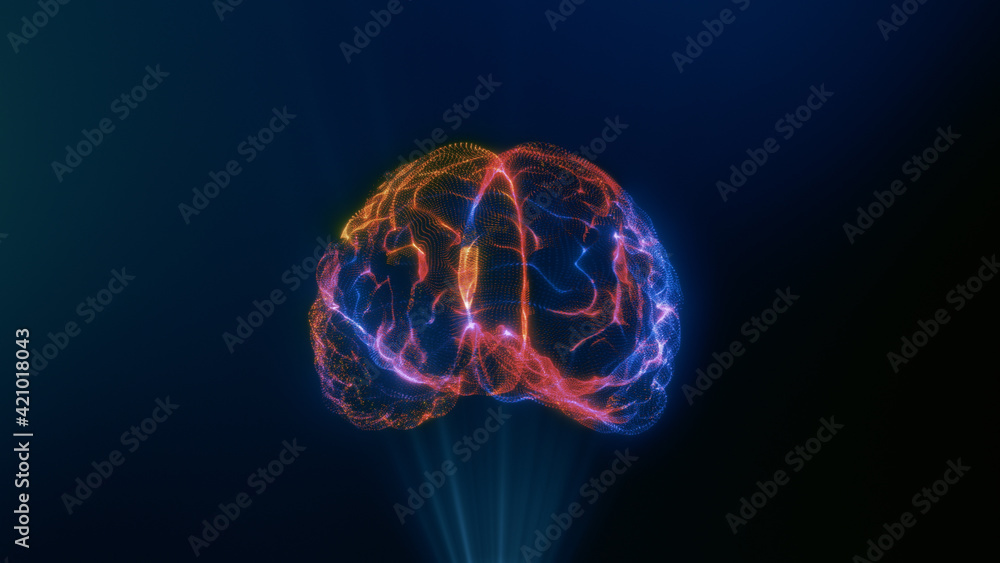 Back view of human Artificial Intelligence. Human brain. Nano technology innovation. Online lifestyle. Futuristic tech development. Human design. Computer science. Smart mind.Data base. IT business Back view of human Artificial Intelligence. Human brain. Nano technology innovation. Online lifestyle. Futuristic tech development. Human design. Computer science. Smart mind.Data base. IT business